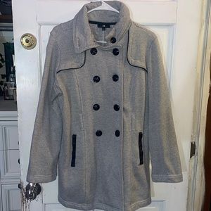 grey formal overcoat